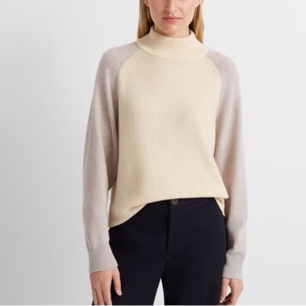 Club Monaco Colorblock Mockneck Sweater